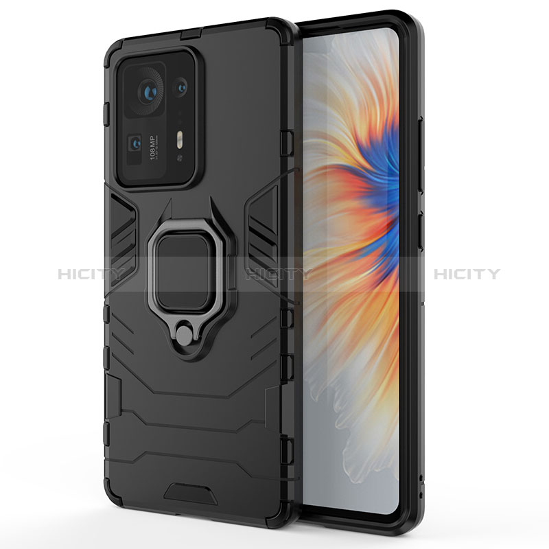 Funda Bumper Silicona y Plastico Mate Carcasa con Magnetico Anillo de dedo Soporte KC1 para Xiaomi Mi Mix 4 5G