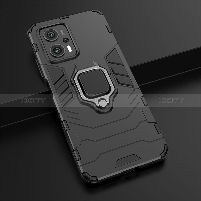 Funda Bumper Silicona y Plastico Mate Carcasa con Magnetico Anillo de dedo Soporte KC1 para Xiaomi Poco X4 GT 5G