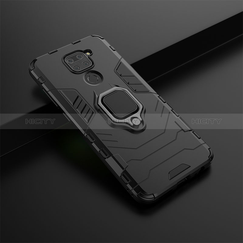 Funda Bumper Silicona y Plastico Mate Carcasa con Magnetico Anillo de dedo Soporte KC1 para Xiaomi Redmi 10X 4G