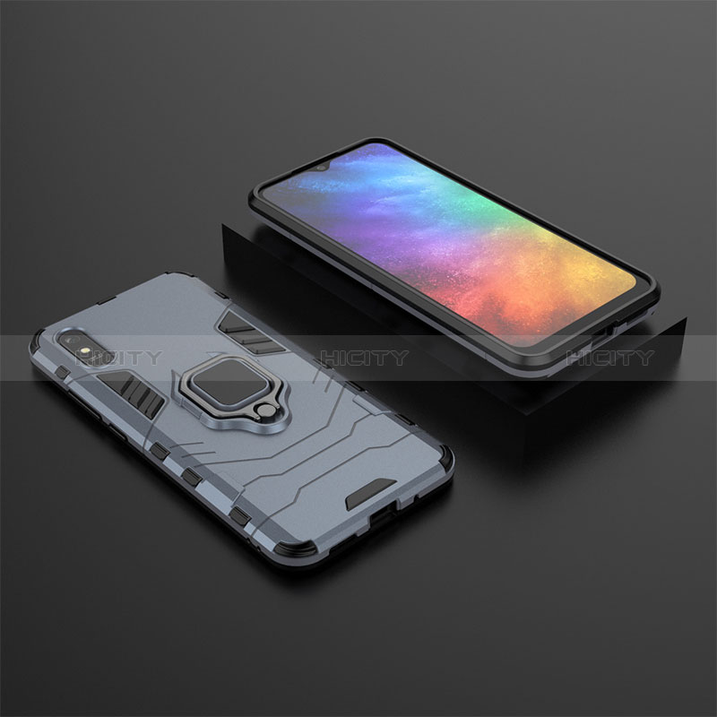 Funda Bumper Silicona y Plastico Mate Carcasa con Magnetico Anillo de dedo Soporte KC1 para Xiaomi Redmi 9A