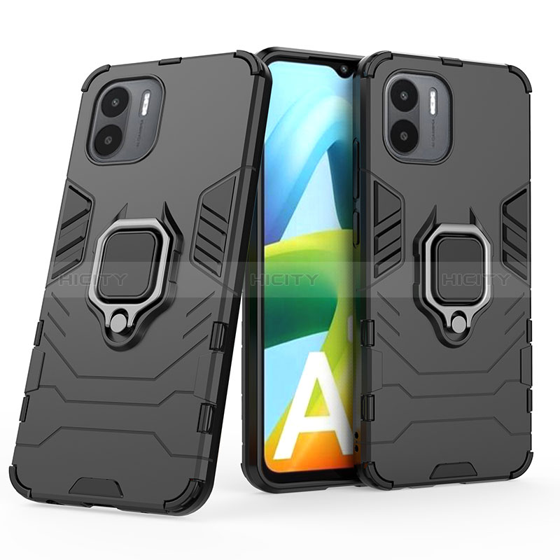 Funda Bumper Silicona y Plastico Mate Carcasa con Magnetico Anillo de dedo Soporte KC1 para Xiaomi Redmi A1