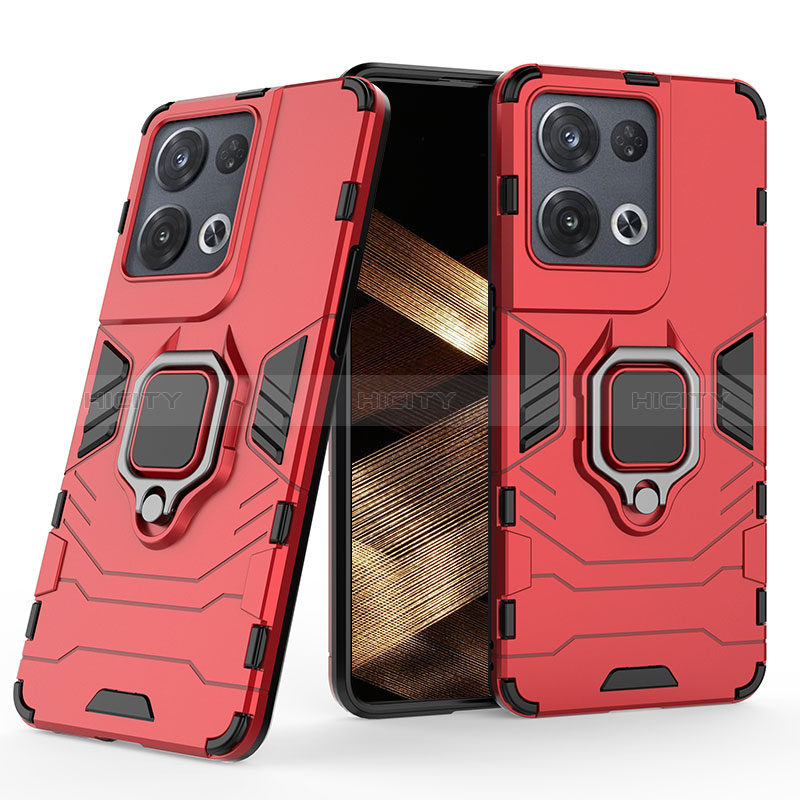 Funda Bumper Silicona y Plastico Mate Carcasa con Magnetico Anillo de dedo Soporte KC1 para Xiaomi Redmi Note 13 5G