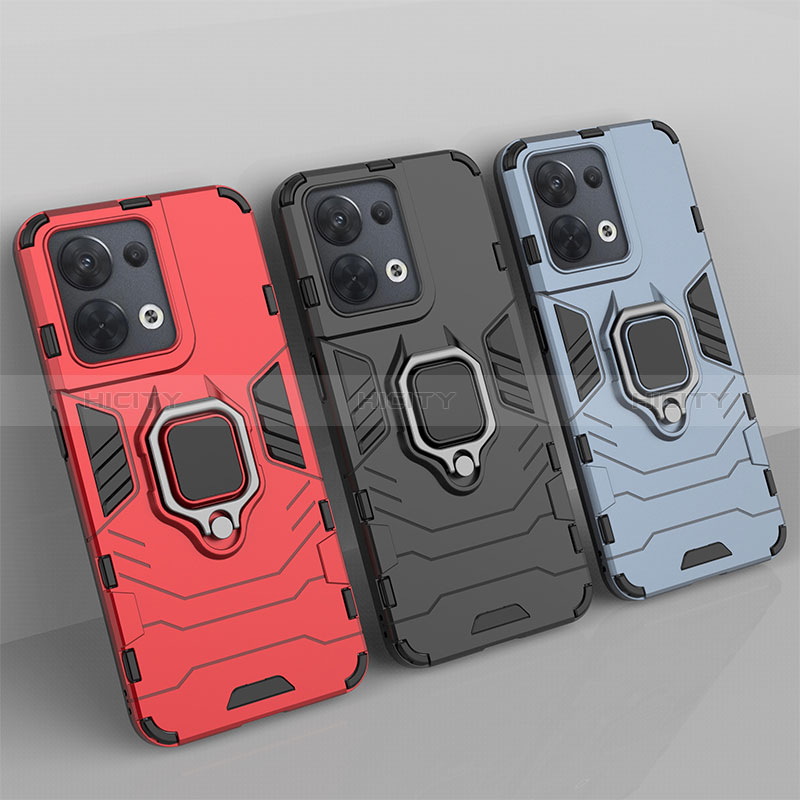 Funda Bumper Silicona y Plastico Mate Carcasa con Magnetico Anillo de dedo Soporte KC1 para Xiaomi Redmi Note 13 5G