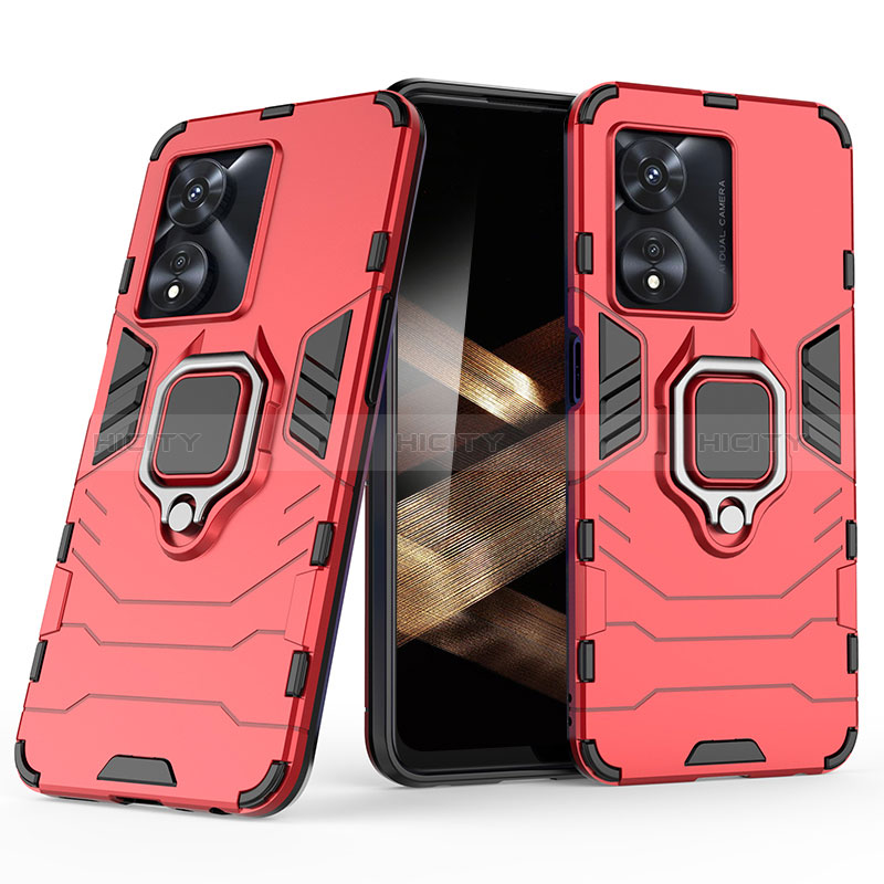 Funda Bumper Silicona y Plastico Mate Carcasa con Magnetico Anillo de dedo Soporte KC2 para Huawei Honor X5 Plus