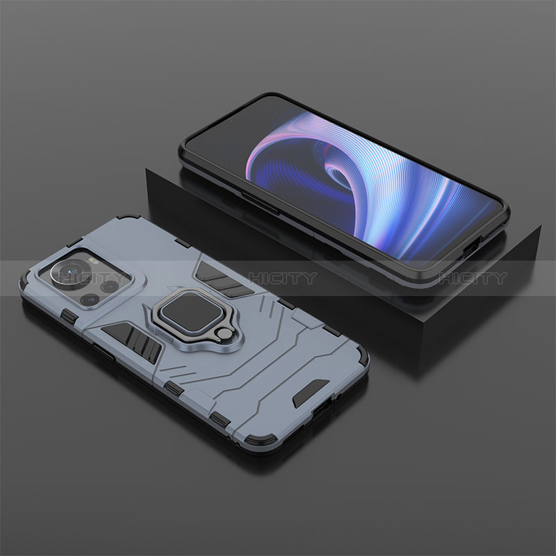 Funda Bumper Silicona y Plastico Mate Carcasa con Magnetico Anillo de dedo Soporte KC2 para OnePlus Ace 5G