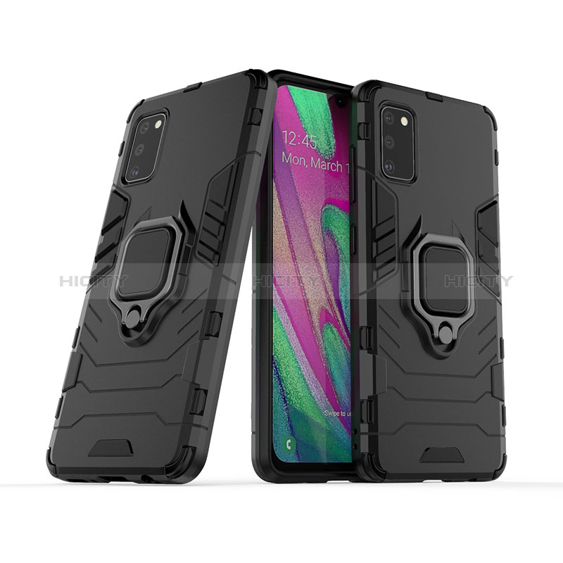 Funda Bumper Silicona y Plastico Mate Carcasa con Magnetico Anillo de dedo Soporte KC2 para Samsung Galaxy A41