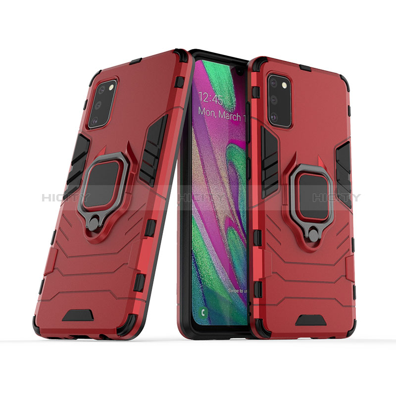 Funda Bumper Silicona y Plastico Mate Carcasa con Magnetico Anillo de dedo Soporte KC2 para Samsung Galaxy A41