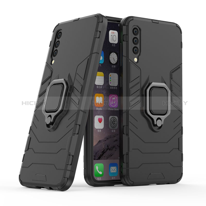 Funda Bumper Silicona y Plastico Mate Carcasa con Magnetico Anillo de dedo Soporte KC2 para Samsung Galaxy A50