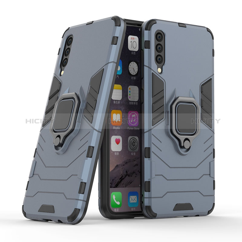 Funda Bumper Silicona y Plastico Mate Carcasa con Magnetico Anillo de dedo Soporte KC2 para Samsung Galaxy A50