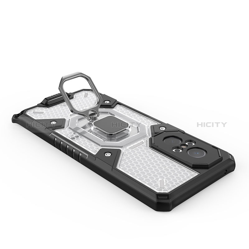 Funda Bumper Silicona y Plastico Mate Carcasa con Magnetico Anillo de dedo Soporte KC3 para Huawei Nova 9 SE