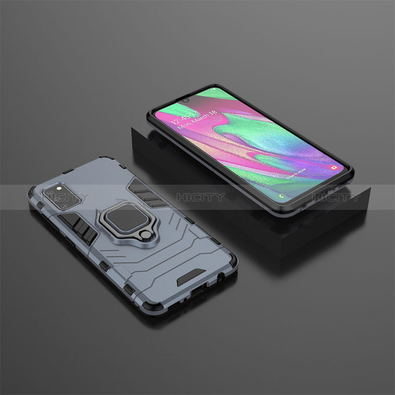 Funda Bumper Silicona y Plastico Mate Carcasa con Magnetico Anillo de dedo Soporte KC3 para Samsung Galaxy A41