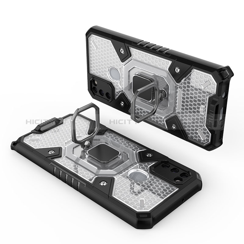 Funda Bumper Silicona y Plastico Mate Carcasa con Magnetico Anillo de dedo Soporte KC3 para Samsung Galaxy M30s