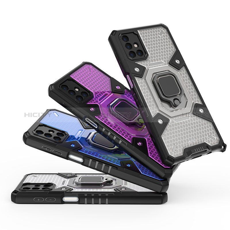 Funda Bumper Silicona y Plastico Mate Carcasa con Magnetico Anillo de dedo Soporte KC3 para Samsung Galaxy M51