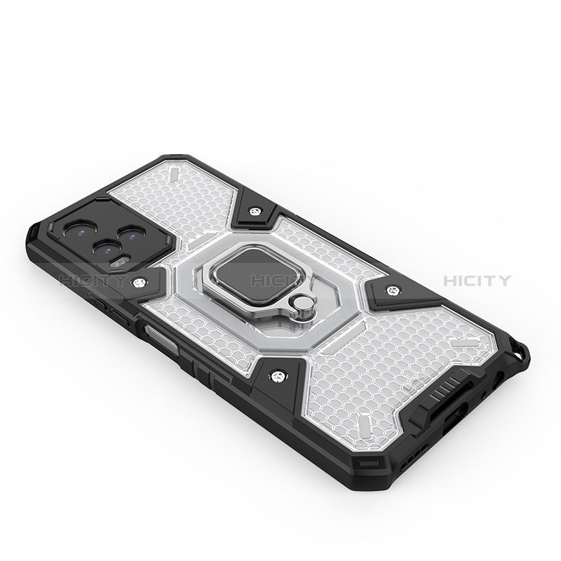 Funda Bumper Silicona y Plastico Mate Carcasa con Magnetico Anillo de dedo Soporte KC3 para Vivo Y21