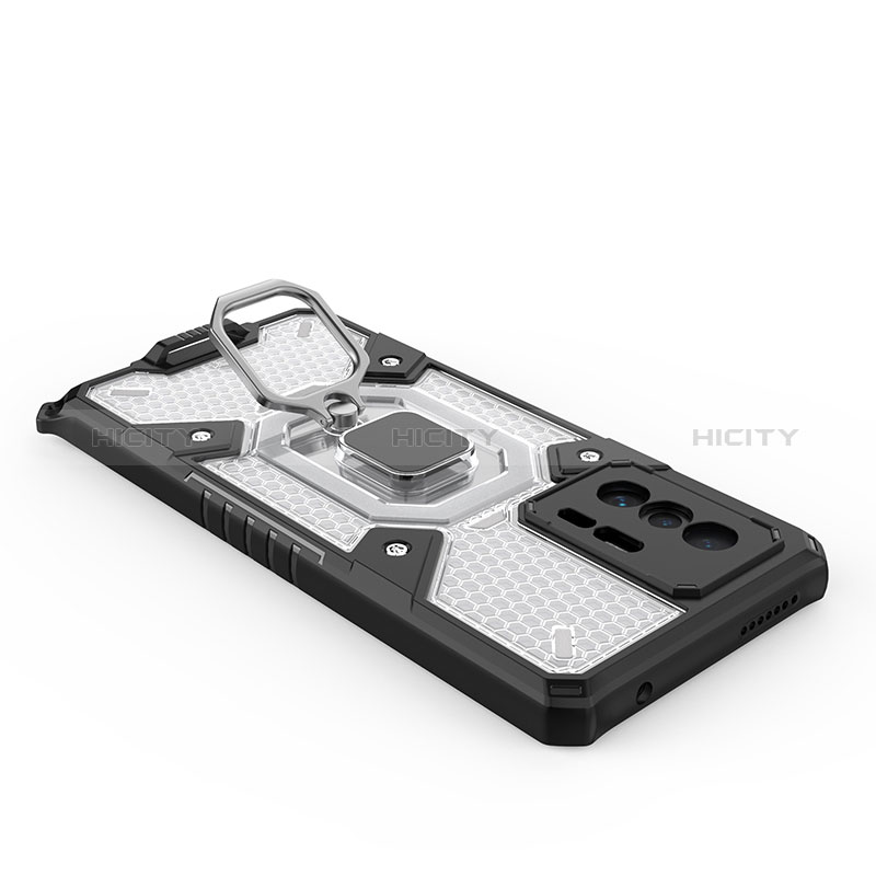 Funda Bumper Silicona y Plastico Mate Carcasa con Magnetico Anillo de dedo Soporte KC3 para Xiaomi Mi 11T 5G