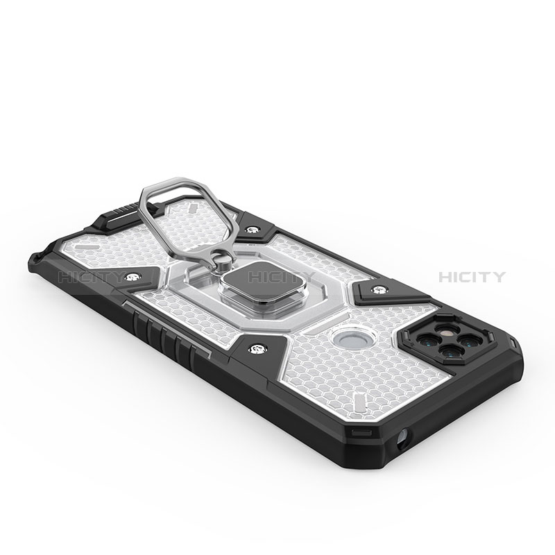 Funda Bumper Silicona y Plastico Mate Carcasa con Magnetico Anillo de dedo Soporte KC3 para Xiaomi Redmi 10A 4G