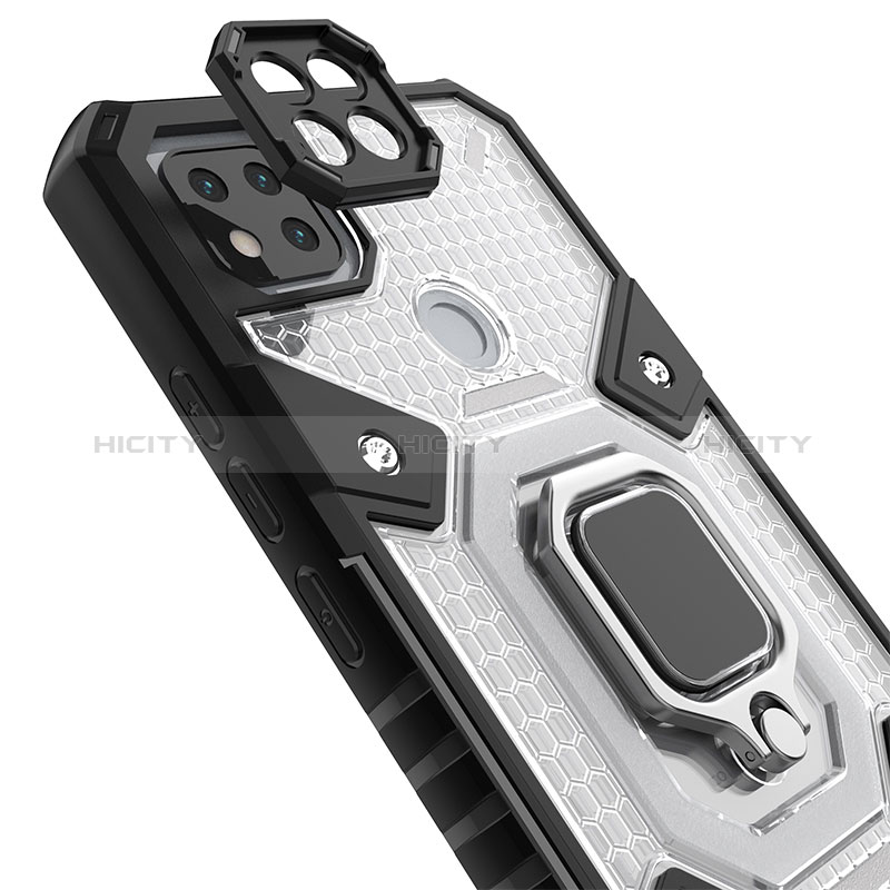 Funda Bumper Silicona y Plastico Mate Carcasa con Magnetico Anillo de dedo Soporte KC3 para Xiaomi Redmi 9 Activ