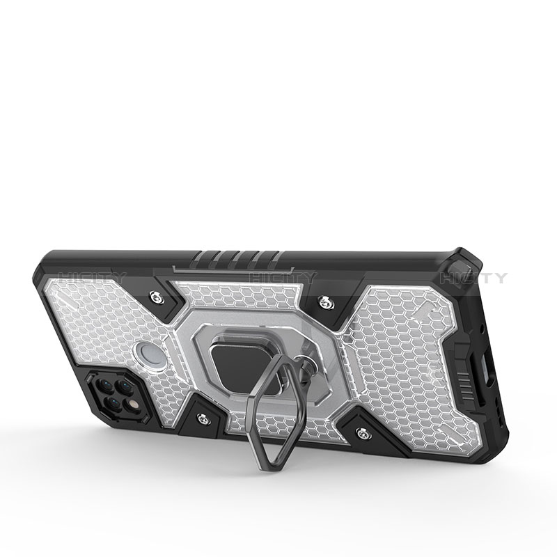 Funda Bumper Silicona y Plastico Mate Carcasa con Magnetico Anillo de dedo Soporte KC3 para Xiaomi Redmi 9 Activ