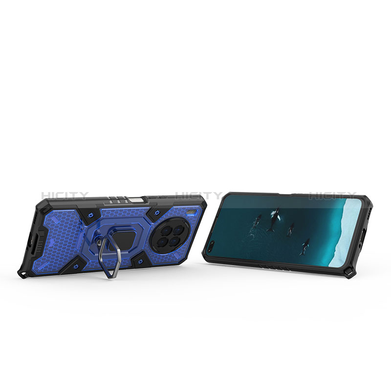 Funda Bumper Silicona y Plastico Mate Carcasa con Magnetico Anillo de dedo Soporte KC4 para Huawei Nova 8i