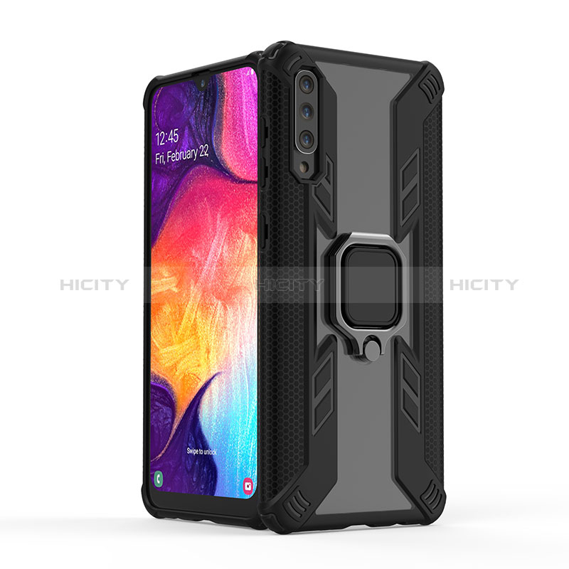 Funda Bumper Silicona y Plastico Mate Carcasa con Magnetico Anillo de dedo Soporte KC4 para Samsung Galaxy A30S