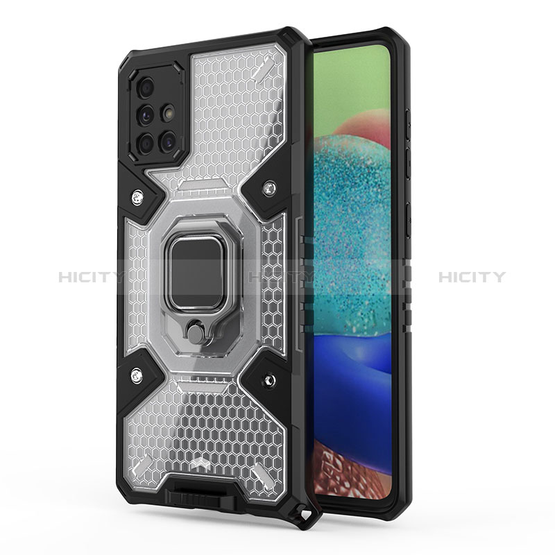 Funda Bumper Silicona y Plastico Mate Carcasa con Magnetico Anillo de dedo Soporte KC4 para Samsung Galaxy A71 4G A715