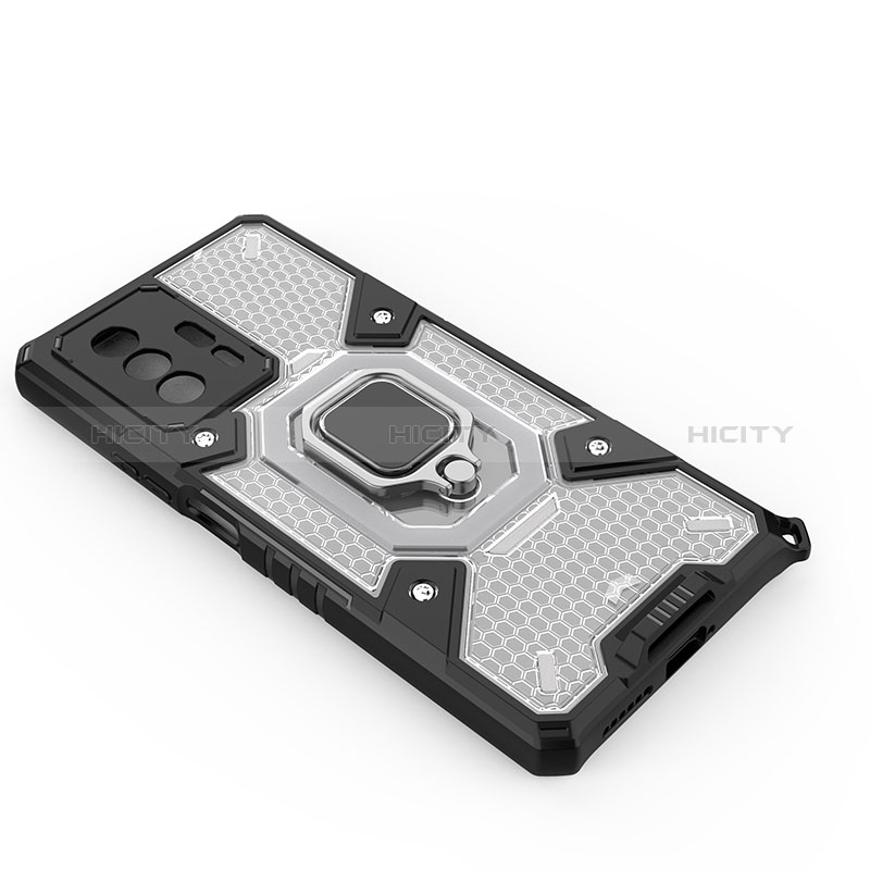 Funda Bumper Silicona y Plastico Mate Carcasa con Magnetico Anillo de dedo Soporte KC4 para Xiaomi Mi 11T 5G