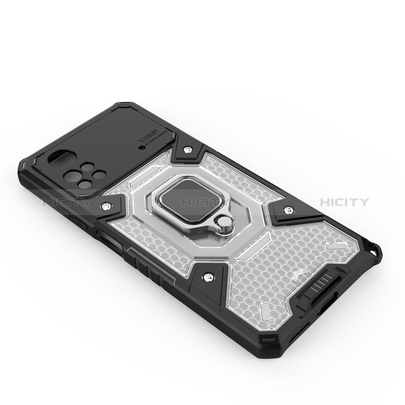 Funda Bumper Silicona y Plastico Mate Carcasa con Magnetico Anillo de dedo Soporte KC4 para Xiaomi Poco X4 Pro 5G