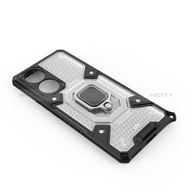 Funda Bumper Silicona y Plastico Mate Carcasa con Magnetico Anillo de dedo Soporte KC5 para Huawei Nova 9