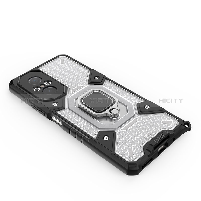 Funda Bumper Silicona y Plastico Mate Carcasa con Magnetico Anillo de dedo Soporte KC5 para Huawei Nova 9 SE