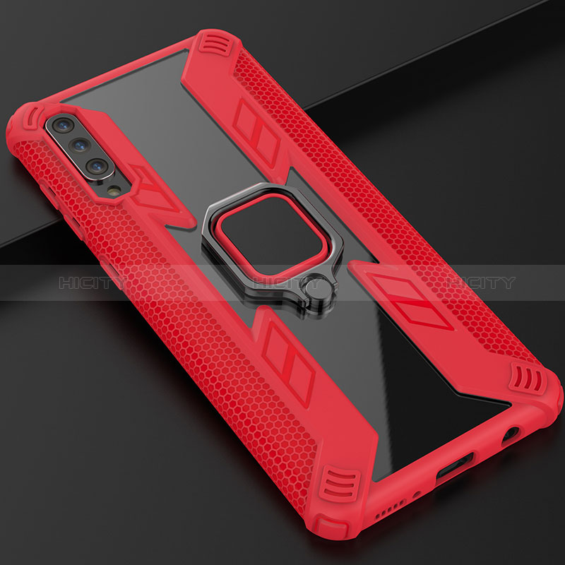 Funda Bumper Silicona y Plastico Mate Carcasa con Magnetico Anillo de dedo Soporte KC6 para Samsung Galaxy A30S