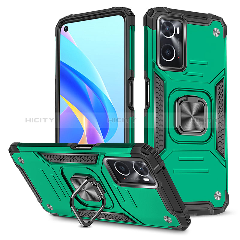 Funda Bumper Silicona y Plastico Mate Carcasa con Magnetico Anillo de dedo Soporte MQ1 para Oppo A36