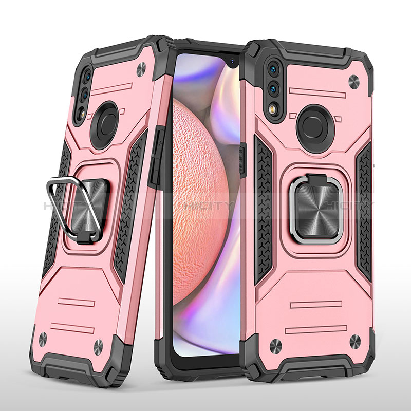 Funda Bumper Silicona y Plastico Mate Carcasa con Magnetico Anillo de dedo Soporte MQ1 para Samsung Galaxy A10s