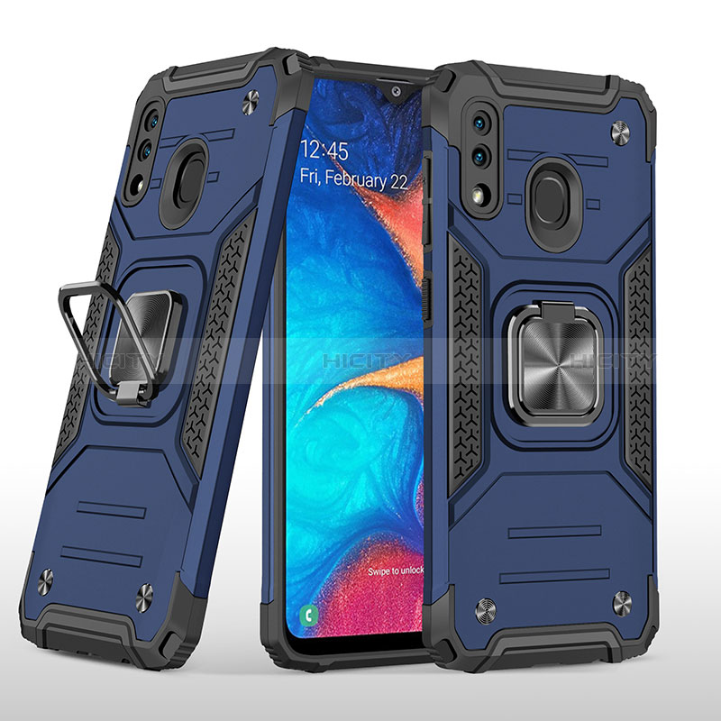 Funda Bumper Silicona y Plastico Mate Carcasa con Magnetico Anillo de dedo Soporte MQ1 para Samsung Galaxy A30