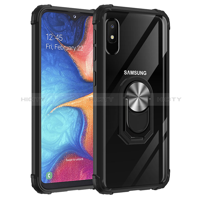 Funda Bumper Silicona y Plastico Mate Carcasa con Magnetico Anillo de dedo Soporte MQ2 para Samsung Galaxy A10e