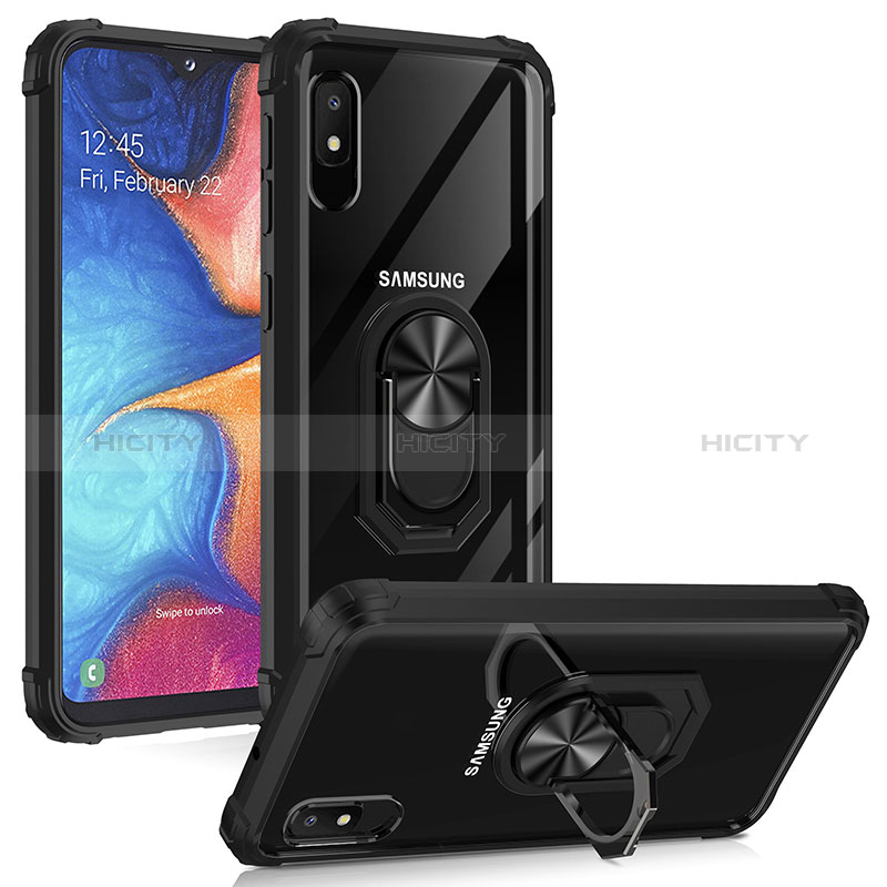 Funda Bumper Silicona y Plastico Mate Carcasa con Magnetico Anillo de dedo Soporte MQ2 para Samsung Galaxy A10e