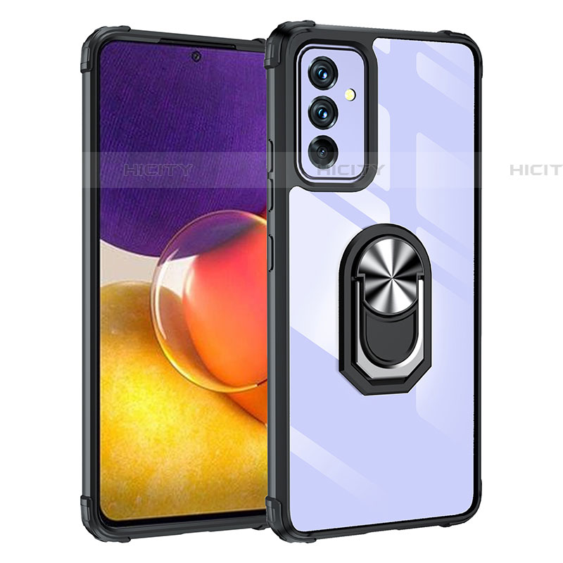 Funda Bumper Silicona y Plastico Mate Carcasa con Magnetico Anillo de dedo Soporte MQ2 para Samsung Galaxy A24 4G