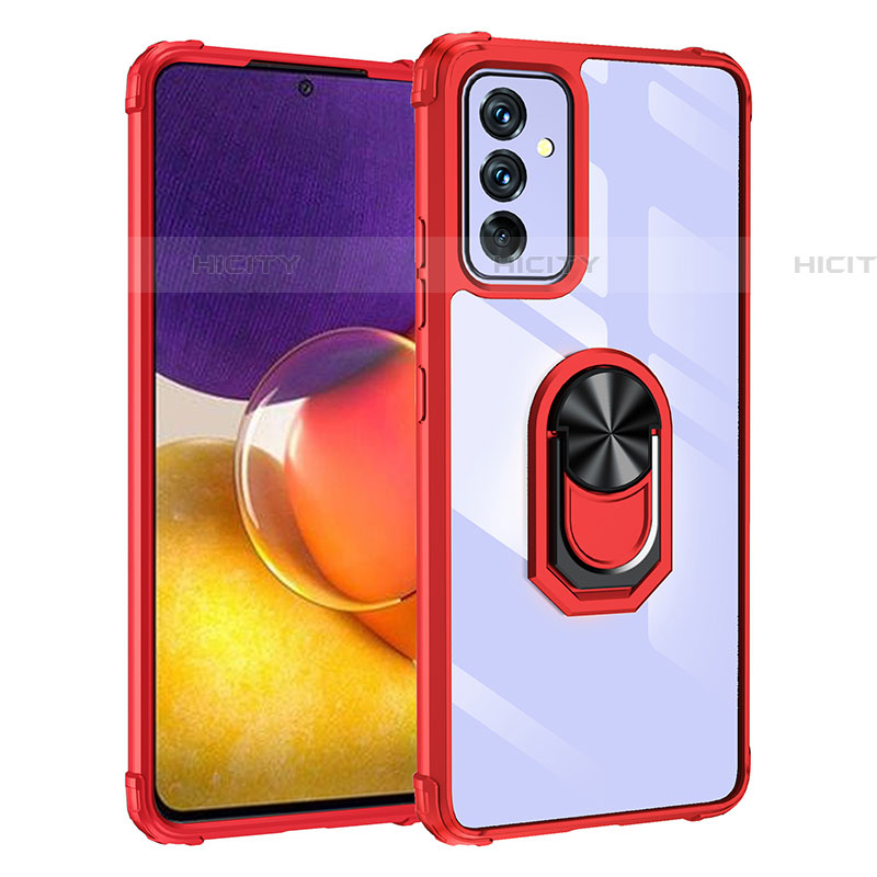 Funda Bumper Silicona y Plastico Mate Carcasa con Magnetico Anillo de dedo Soporte MQ2 para Samsung Galaxy A24 4G