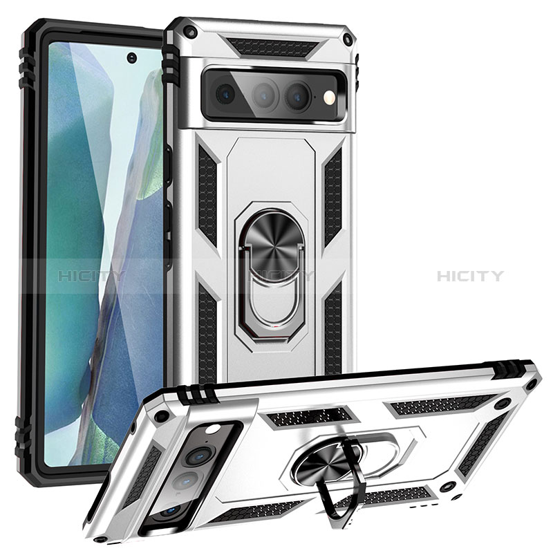 Funda Xiaomi Redmi Note 7 Pro con soporte de anillo de metal transparente