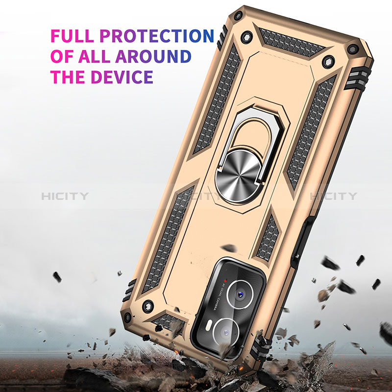 Funda Bumper Silicona y Plastico Mate Carcasa con Magnetico Anillo de dedo Soporte MQ3 para Oppo A36