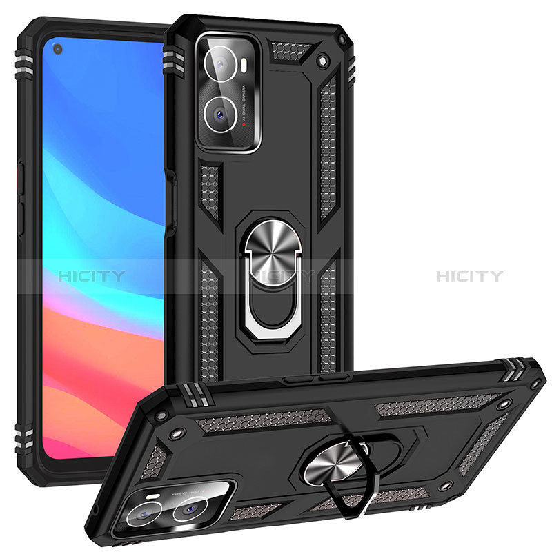 Funda Bumper Silicona y Plastico Mate Carcasa con Magnetico Anillo de dedo Soporte MQ3 para Oppo A36