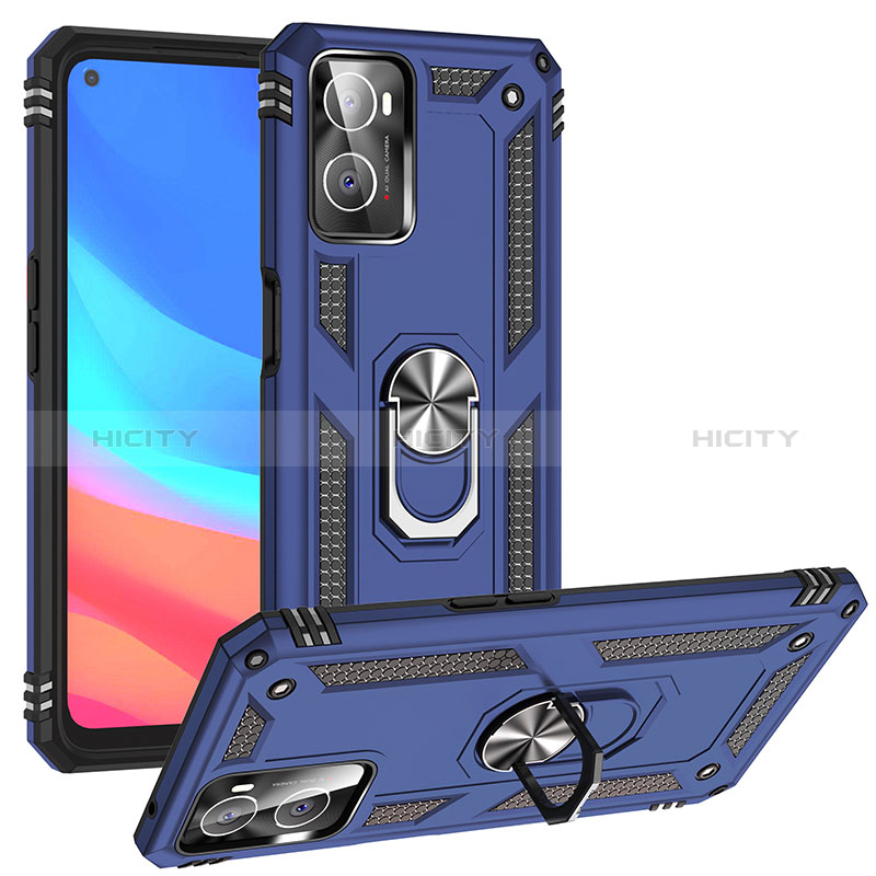 Funda Bumper Silicona y Plastico Mate Carcasa con Magnetico Anillo de dedo Soporte MQ3 para Oppo A36