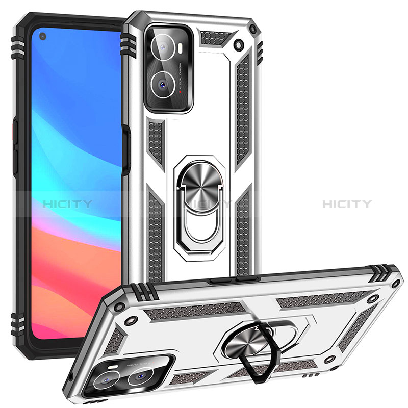 Funda Bumper Silicona y Plastico Mate Carcasa con Magnetico Anillo de dedo Soporte MQ3 para Oppo A36