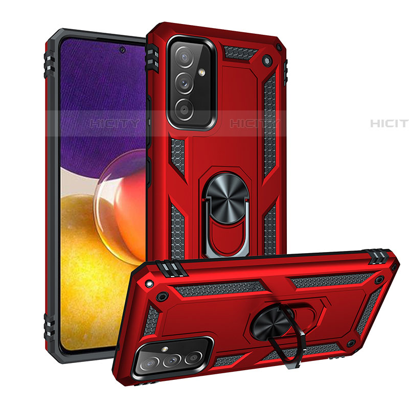 Funda Bumper Silicona y Plastico Mate Carcasa con Magnetico Anillo de dedo Soporte MQ3 para Samsung Galaxy A05s