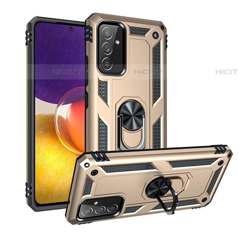 Funda Bumper Silicona y Plastico Mate Carcasa con Magnetico Anillo de dedo Soporte MQ3 para Samsung Galaxy A05s