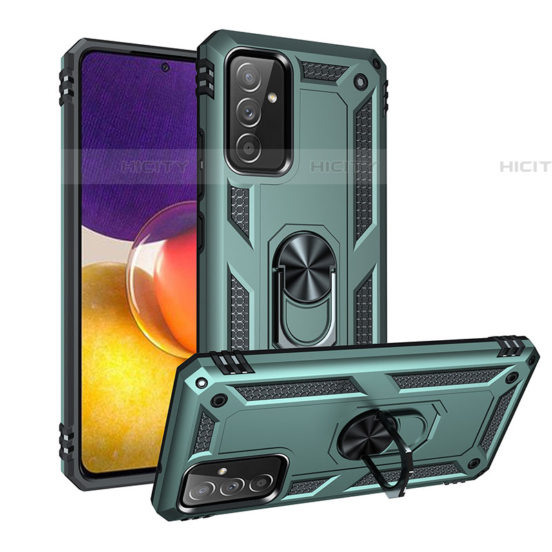 Funda Bumper Silicona y Plastico Mate Carcasa con Magnetico Anillo de dedo Soporte MQ3 para Samsung Galaxy A05s