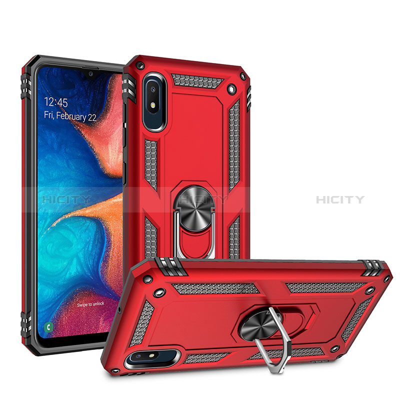 Funda Bumper Silicona y Plastico Mate Carcasa con Magnetico Anillo de dedo Soporte MQ3 para Samsung Galaxy A10e