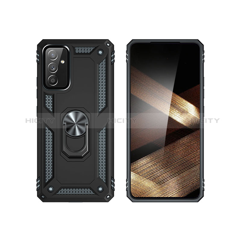 Funda Bumper Silicona y Plastico Mate Carcasa con Magnetico Anillo de dedo Soporte MQ3 para Samsung Galaxy A15 LTE