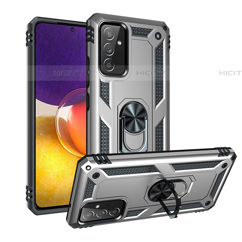 Funda Bumper Silicona y Plastico Mate Carcasa con Magnetico Anillo de dedo Soporte MQ3 para Samsung Galaxy A34 5G