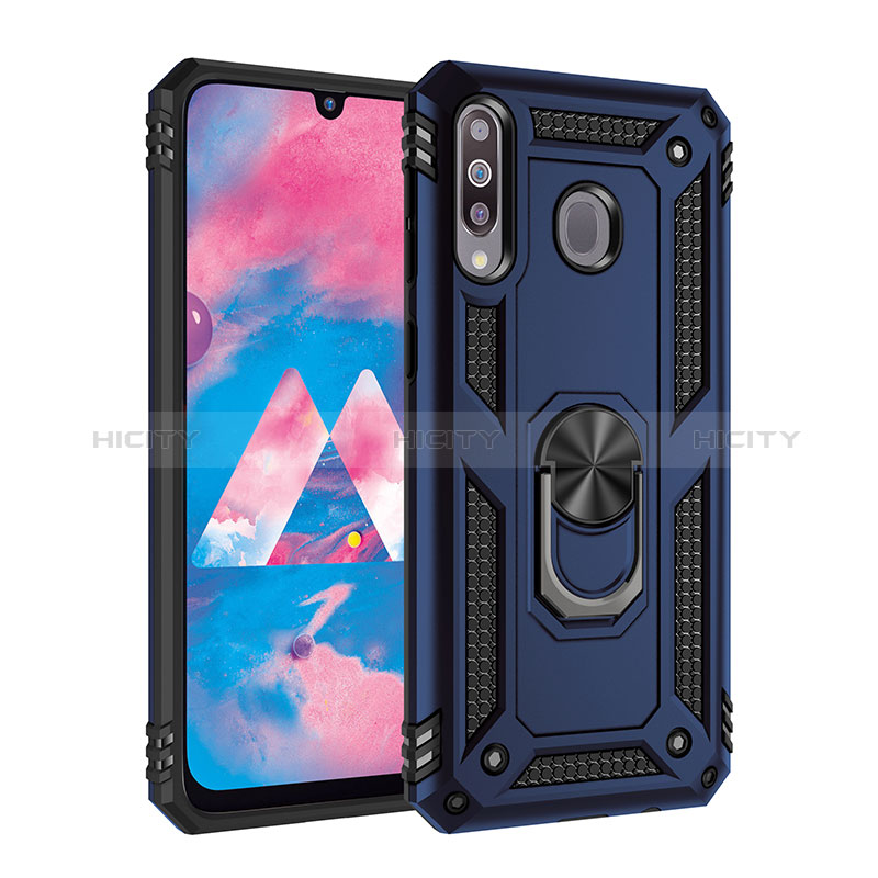 Funda Bumper Silicona y Plastico Mate Carcasa con Magnetico Anillo de dedo Soporte MQ3 para Samsung Galaxy A40s