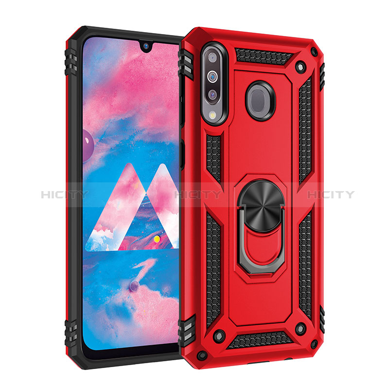 Funda Bumper Silicona y Plastico Mate Carcasa con Magnetico Anillo de dedo Soporte MQ3 para Samsung Galaxy A40s